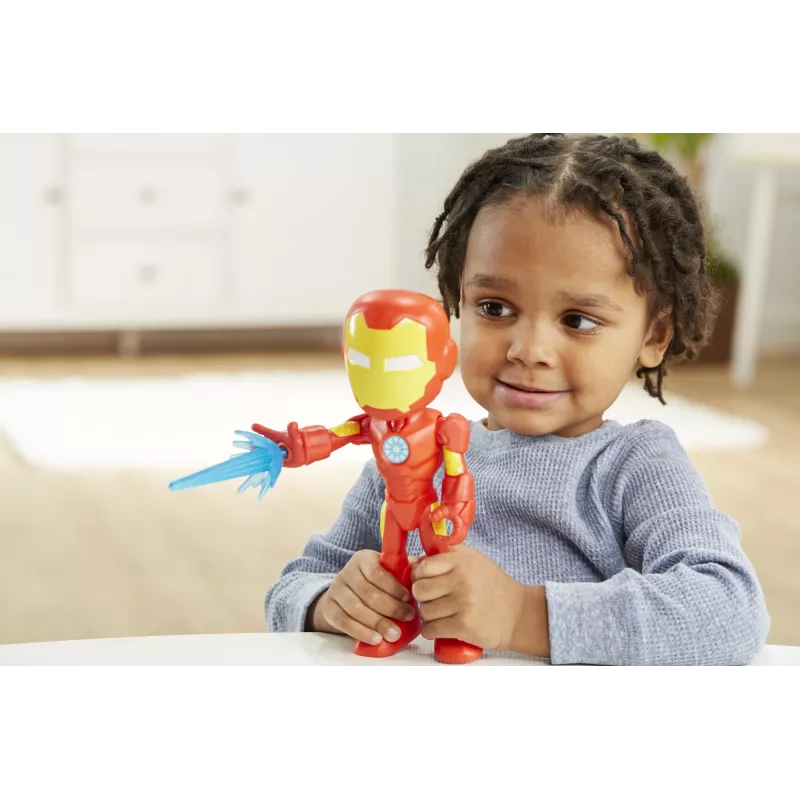 Marvel Spidey a jeho super priatelia – Nadrozmerná figúrka Iron Man, 3 roky, Marvel, červená, žltá