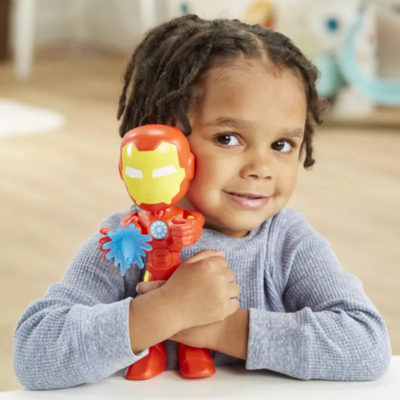 Marvel Spidey a jeho super priatelia – Nadrozmerná figúrka Iron Man, 3 roky, Marvel, červená, žltá