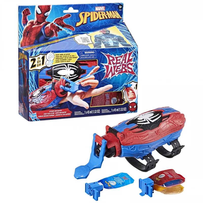 Hračkárska rukavica-blaster Marvel Spider-Man Real Webs Ultimate Web Blaster