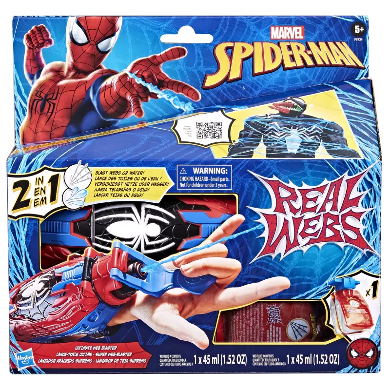Hračkárska rukavica-blaster Marvel Spider-Man Real Webs Ultimate Web Blaster