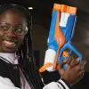 Hračkársky blaster NERF N Series Agility modrá oranžová biela 8 rokov