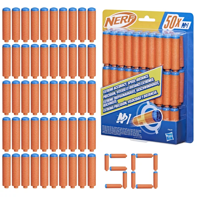 Nerf N Series N1-Darts 50x, náplň, 8 rokov, 50 ks, modrá, oranžová