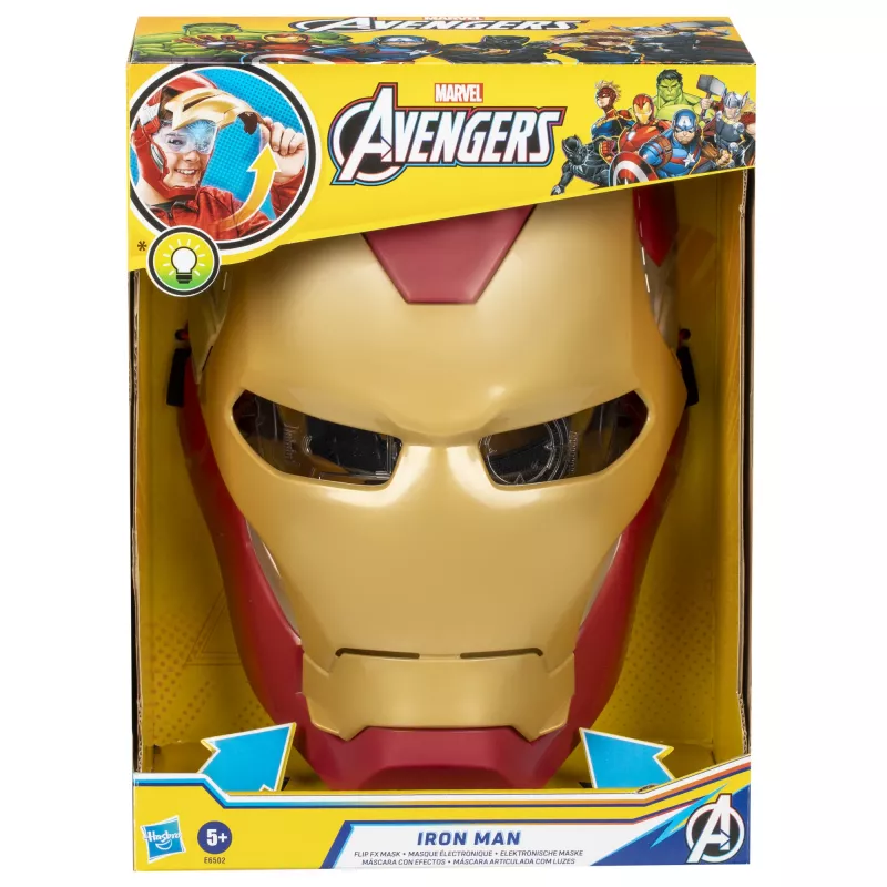 Marvel Avengers Iron Man Flip FX maska, detská, tvárová maska, 5 rokov, film, 1 ks