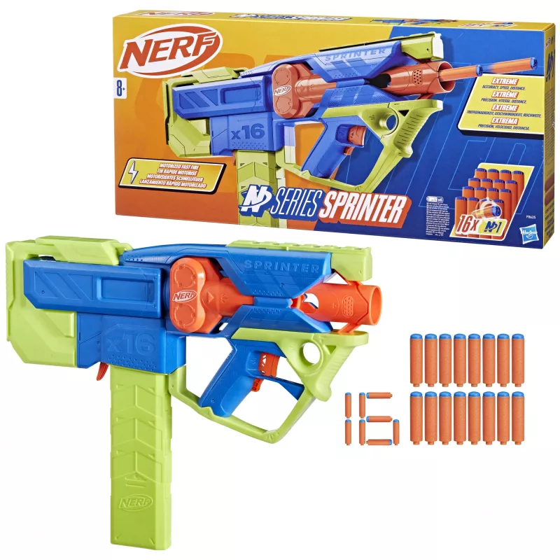 Hračkársky blaster Nerf N Series Sprinter F8625 modrá zelená oranžová