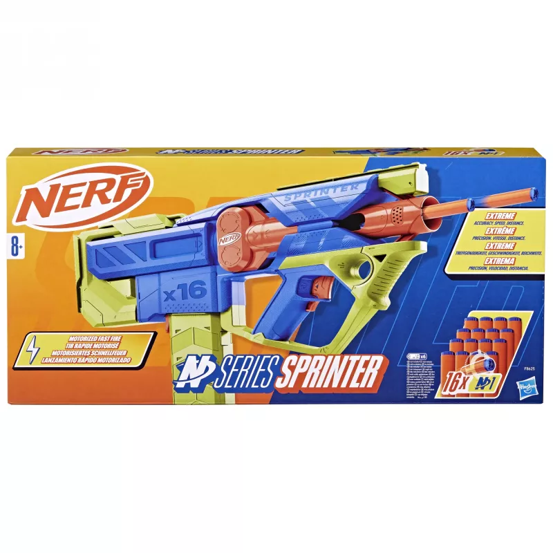 Hračkársky blaster Nerf N Series Sprinter F8625 modrá zelená oranžová
