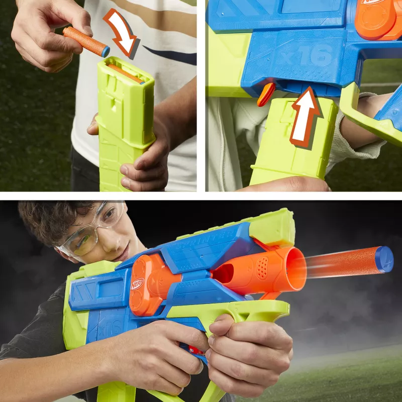 Hračkársky blaster Nerf N Series Sprinter F8625 modrá zelená oranžová