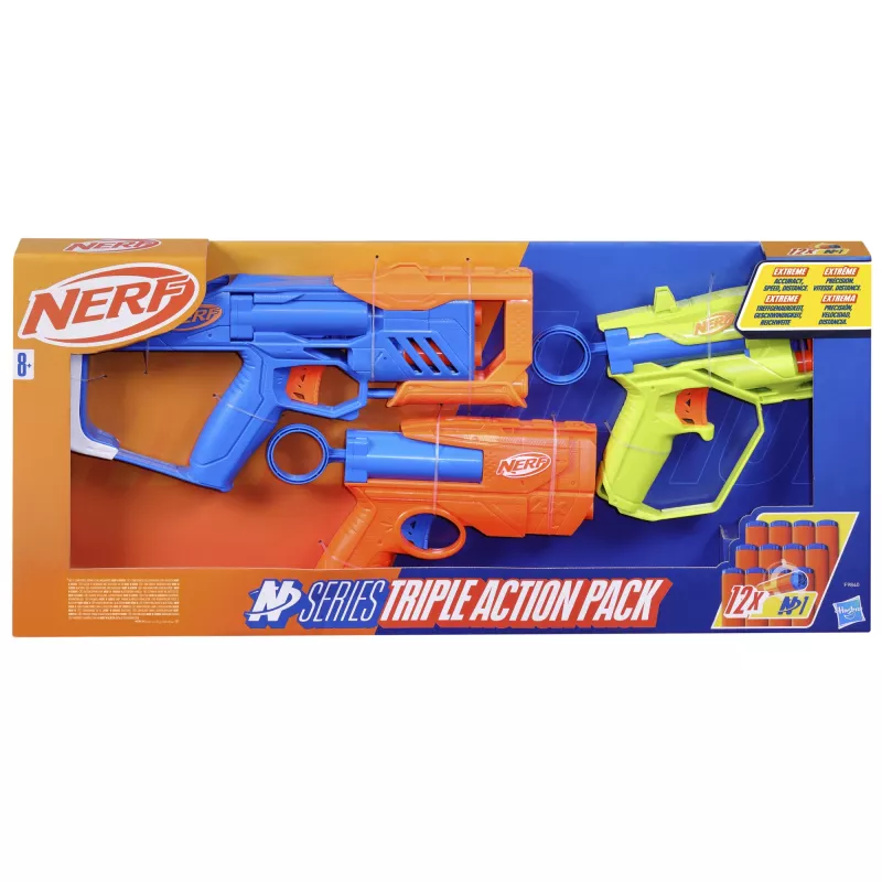 Nerf N Series Triple Action Pack, hračkársky blaster, 8 rokov