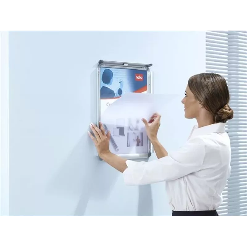 Nobo Essence A4 rám na plagát, interiér/exteriér, strieborný, hliník, A4, 248 mm, 370 mm