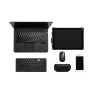 Kensington Dual Wireless Compact klávesnica - PN, mini, bezdrôtová, Bluetooth, QWERTY, čierna
