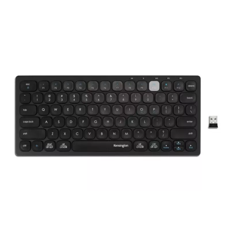 Kensington Dual Wireless Compact klávesnica - PN, mini, bezdrôtová, Bluetooth, QWERTY, čierna