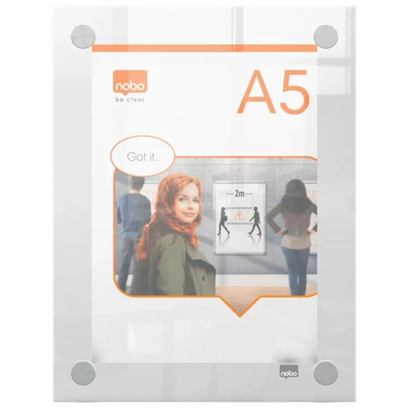 Nobo Premium Plus A5 číry akrylový nástenný rám na plagát