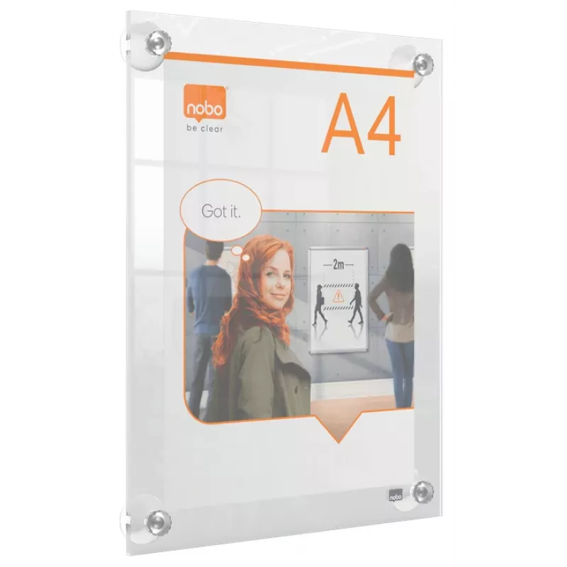 Nobo Premium Plus A4 číry akrylový nástenný držiak na vymeniteľné rámiky na plagáty