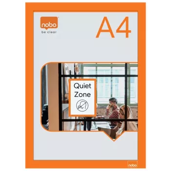 Nobo samolepiaci magnetický držiak na plagát A4, oranžový