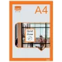 Nobo samolepiaci magnetický držiak na plagát A4, oranžový