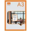 Nobo samolepiaci magnetický rám na plagát A3, oranžový, A3, oranžový, na výšku/na šírku, 235 mm, 10 mm, 450 mm