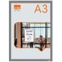 Nobo samolepiaci magnetický rám na plagát A3, strieborný, A3, sivý, na výšku/na šírku, 235 mm, 10 mm, 450 mm