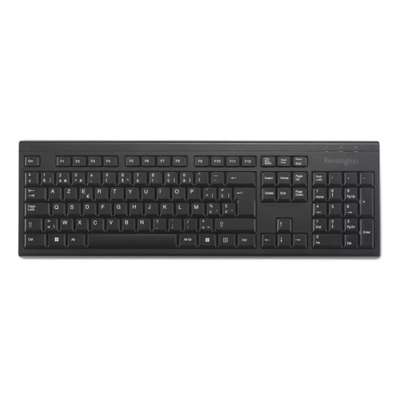 Kensington K75561BE, plná veľkosť (100%), bezdrôtová, RF Wireless, membránová, AZERTY, čierna