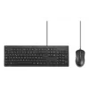 Kensington K75452BE, káblová, USB, membránová, AZERTY, čierna, myš súčasťou balenia