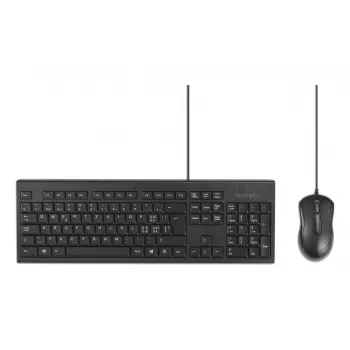 Kensington K75452CH, káblová, USB, membránová, QWERTZ, čierna, myš súčasťou balenia
