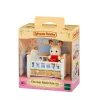 Sylvanian Families sada králika čokoládového s mláďaťom (detská postieľka), 3 roky, viacfarebná, polystyrén, plast