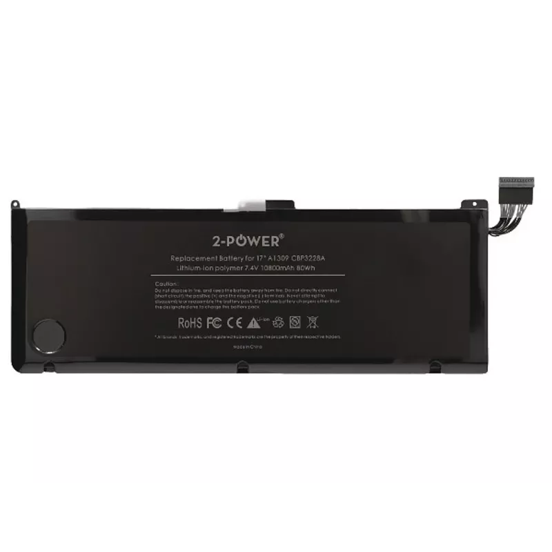 2-Power 7,4 V 11200 mAh Li-Polymer batéria do notebooku, batéria, Apple MacBook Pro 17