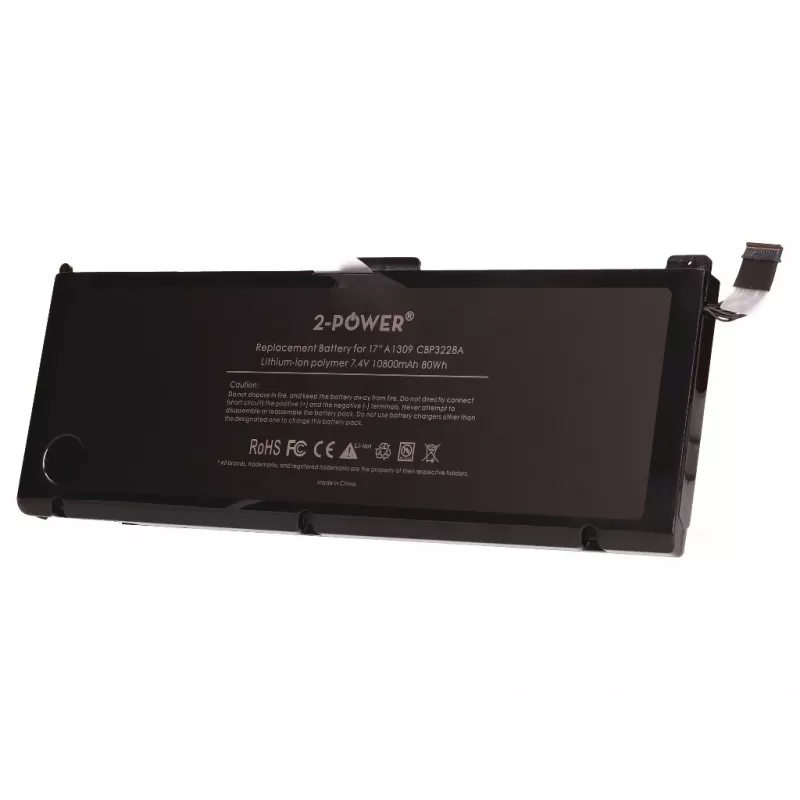2-Power 7,4 V 11200 mAh Li-Polymer batéria do notebooku, batéria, Apple MacBook Pro 17