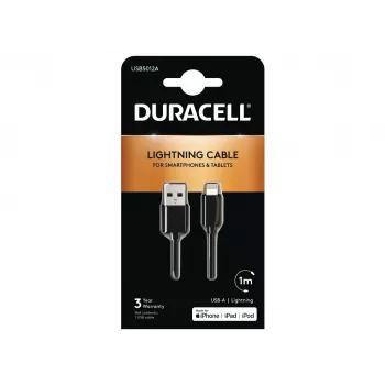 Duracell synchronizačný/nabíjací kábel 1 meter čierna