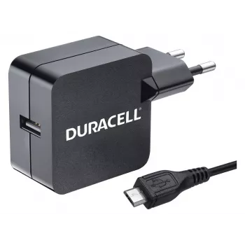 Duracell 2.4A nabíjačka pre telefón/tablet, interiér, AC, 5 V, 2,4 A, čierna