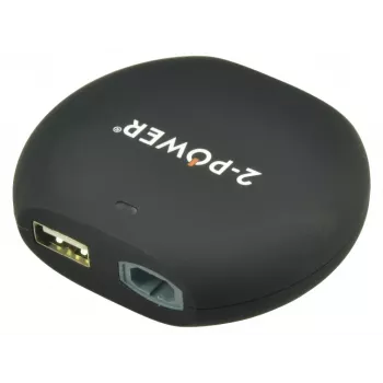 2-Power 12V auto nabíjačka 15-20V 90W + 2,1A USB, 15 V, čierna, 54 mm, 67 mm, 18 mm, 194 g