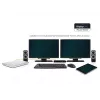 2-Power USB 3.0 Dual Display dokovacia stanica, dokovanie, 3,5 mm, USB Type-A, USB Type-B, 10,100,1000 Mbit/s, čierna, 5 Gbit/s
