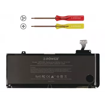 2-Power 10,95 V 6000 mAh Li-Polymer batéria do notebooku, batéria, Apple MacBook Pro 13 palcov A1278, Mid 2009 (EMC2326)