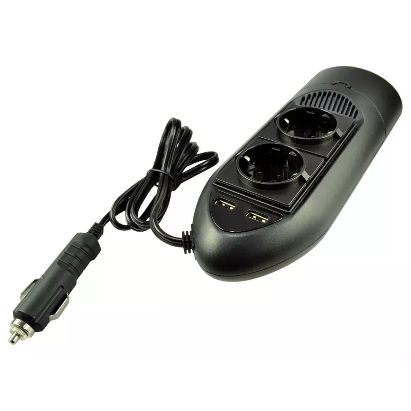 Duracell 175W Twin EU Socket menič, univerzálny, interiérový, 12 V, 175 W, 12 V, DC1-to-DC2