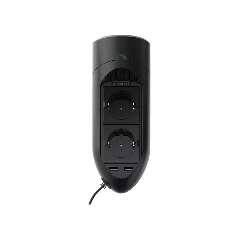 Duracell 175W Twin EU Socket menič, univerzálny, interiérový, 12 V, 175 W, 12 V, DC1-to-DC2