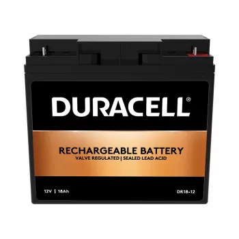 Duracell 12V 18Ah VRLA batéria, olovená (VRLA), 12 V, 18 Ah, 18000 mAh, 216 Wh, čierna