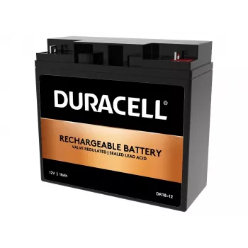 Duracell 12V 18Ah VRLA batéria, olovená (VRLA), 12 V, 18 Ah, 18000 mAh, 216 Wh, čierna