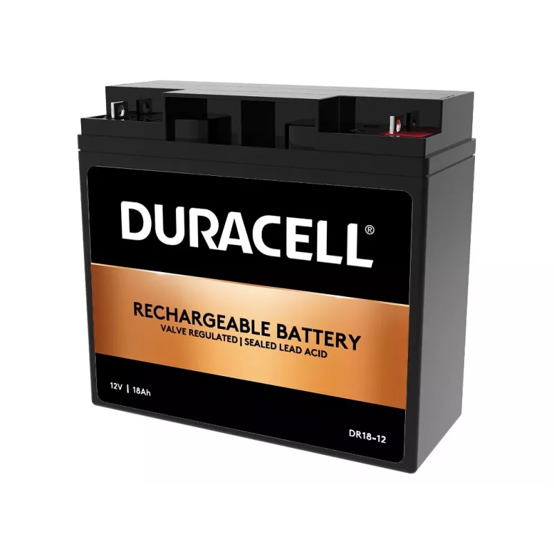 Duracell 12V 18Ah VRLA batéria, olovená (VRLA), 12 V, 18 Ah, 18000 mAh, 216 Wh, čierna