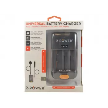 2-Power univerzálna nabíjačka batérií do fotoaparátu – maloobchod, Li-Ion, AA, AAA, nie
