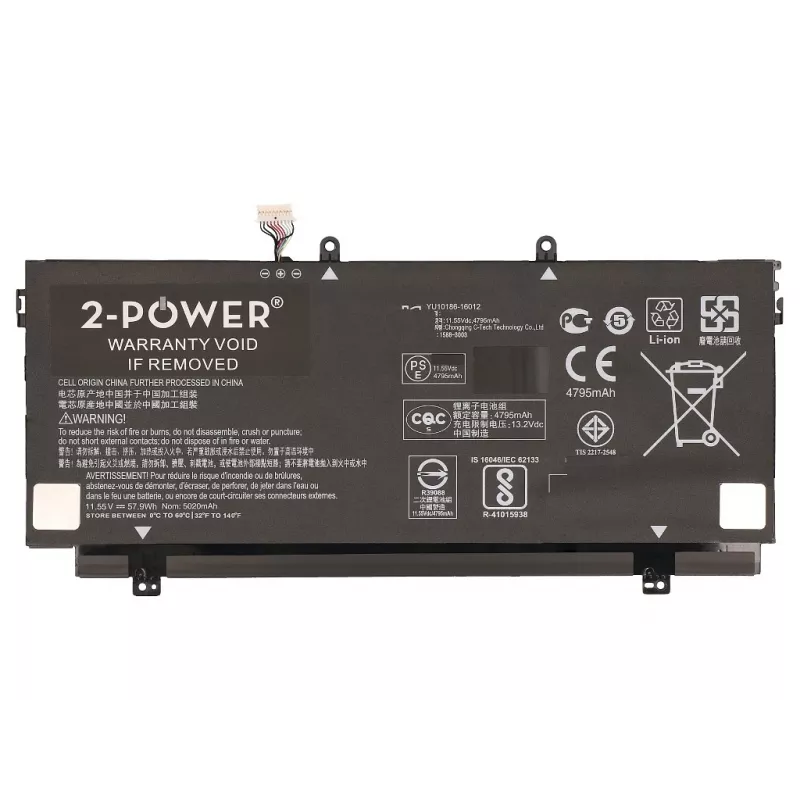 2-Power 11,55 V 5020 mAh Li-Polymer batéria do notebooku, batéria, HP Spectre x360 13-ac000