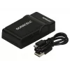 Duracell nabíjačka do digitálneho fotoaparátu, USB, nabíjačka do interiéru, Panasonic CGA-S005, S007, S008, čierna, 5 V, 5 V