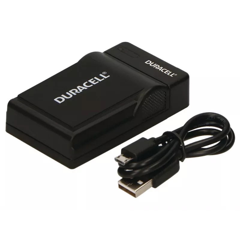 Duracell nabíjačka do digitálneho fotoaparátu, USB, nabíjačka do interiéru, Panasonic CGA-S005, S007, S008, čierna, 5 V, 5 V