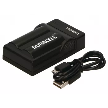 Duracell nabíjačka batérií pre digitálne fotoaparáty, USB, interiérová nabíjačka, Panasonic CGA-S002E, CGA-S006, čierna, 5 V, 5 V