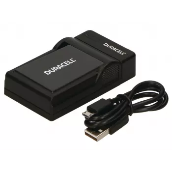 Duracell nabíjačka batérií pre digitálne fotoaparáty, USB, interiérová nabíjačka, Panasonic DMW-BLD10E, čierna, 5 V, 5 V