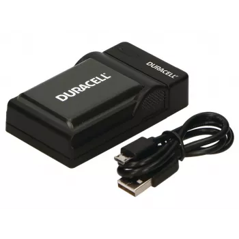 Duracell nabíjačka batérií pre digitálne fotoaparáty, USB, interiérová nabíjačka, Sony NP-F550, NP-FM500H, NP-FM50, čierna, 5 V, 5 V