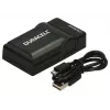 Duracell nabíjačka pre digitálne fotoaparáty, USB, interiérová nabíjačka batérií, čierna, 5 V, 5 V, 5 V