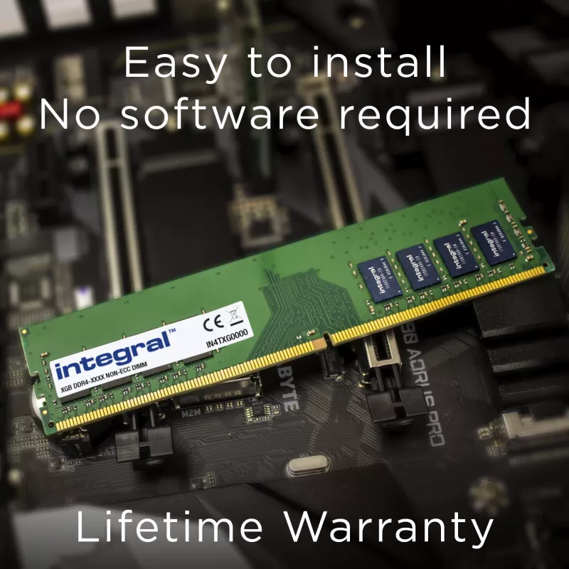 Integral 32GB PC RAM MODUL DDR4 3200MHZ PC4-25600 UNBUFFERED NON-ECC DIMM 1.2V 2GX8 CL22