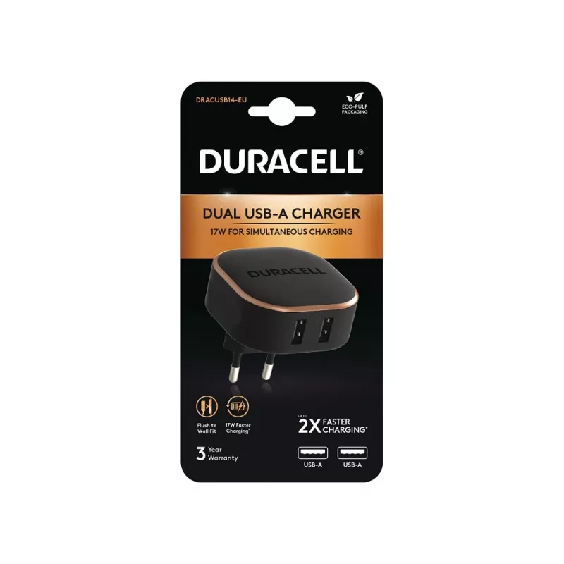 Duracell DRACUSB14-EU mobilná nabíjačka čierna