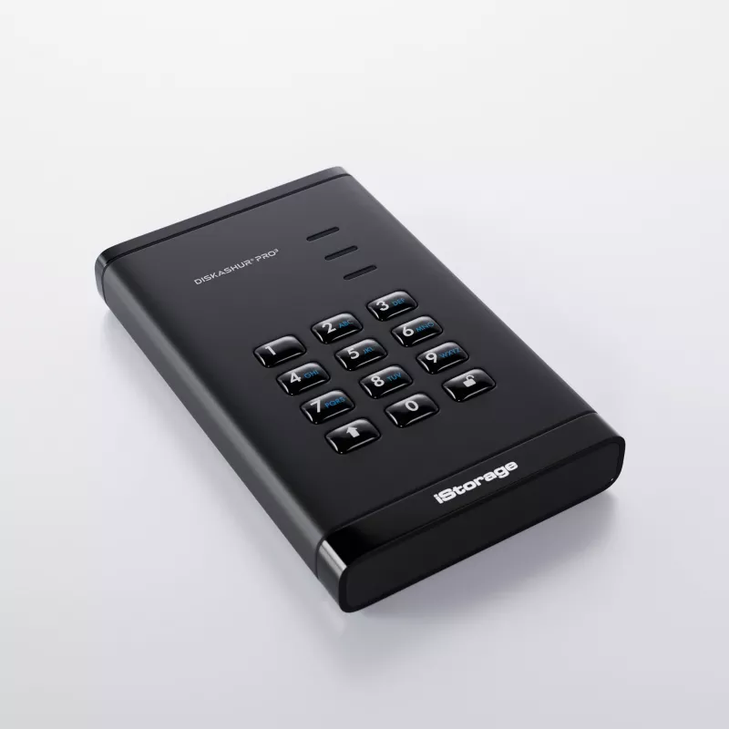 iStorage diskAshur PRO3 SSD 256-bit 2 TB FIPS 140-3 Level 3, 2 TB, 2,5 palca, USB Type-A / USB Type-C, 3.2 Gen 1 (3.1 Gen 1), 448 MB/s, čierny