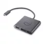 DELL adaptér USB-C na HDMI/DP s Power Pass-Through, káblový, USB 3.2 Gen 2 (3.1 Gen 2) Type-C, čierny, 3840 x 2160 pixelov, Dell, 3840 x 2160 pixelov