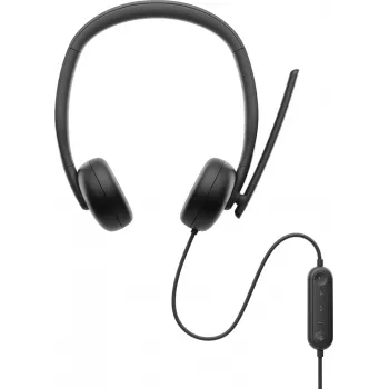 DELL Pro káblový headset – WH3024, káblový, hovory/hudba, 20 – 20000 Hz, 110 g, headset, čierny