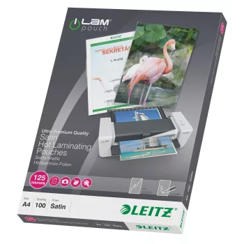 Leitz iLAM matné laminovacie fólie A4, 125 mikrometrov, balenie 100 ks